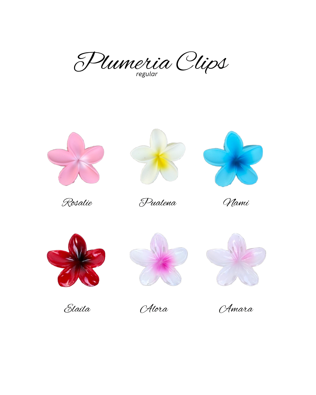 Plumeria Claw Clip Large