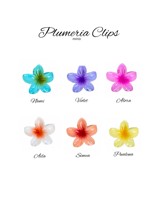 Plumeria Claw Clip Mini